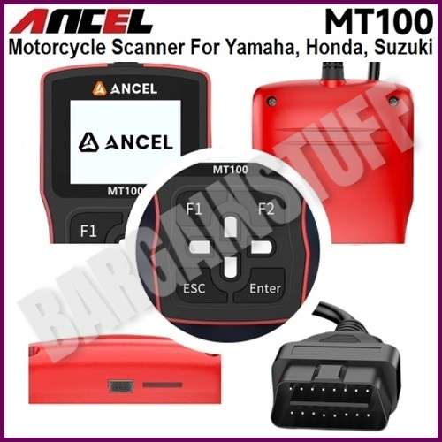 Ancel MT100 Motorcycle Scanner Tool Engine ABS Code Reader For Yamaha, Honda, Suzuki