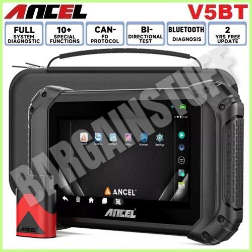 Ancel V5 BT Bluetooth All System OBD2 Diagnostic Tool with 10 Reset Function, Bi-directional Control