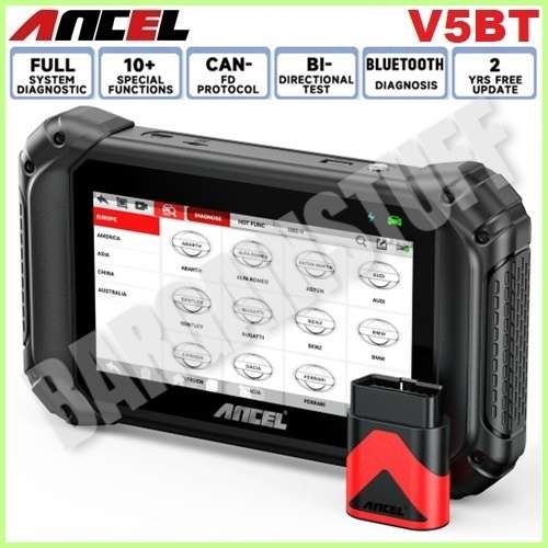 Ancel V5 BT Bluetooth All System OBD2 Diagnostic Tool with 10 Reset Function, Bi-directional Control