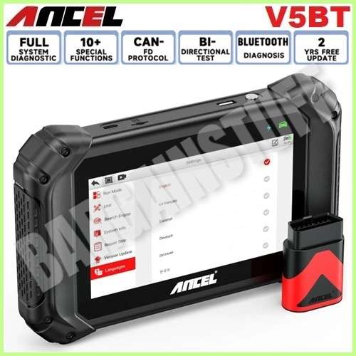 Ancel V5 BT Bluetooth All System OBD2 Diagnostic Tool with 10 Reset Function, Bi-directional Control