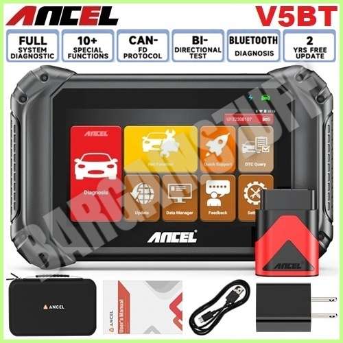 Ancel V5 BT Bluetooth All System OBD2 Diagnostic Tool with 10 Reset Function, Bi-directional Control
