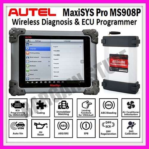 Autel MaxiSYS Elite MS908P MS908S Pro Diagnostic System Support J2534 ECU Programming