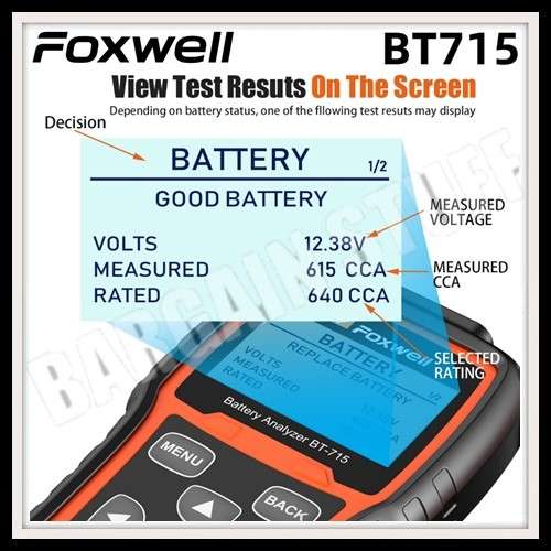 Foxwell BT715 Plus Battery Analyzer 12V & 24V Support Multi-Language