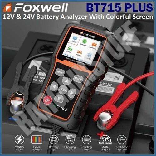 Foxwell BT715 Plus Battery Analyzer with Colorful Screen 12V & 24V Support Multi-Language