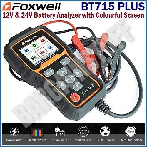 Foxwell BT715 Plus Battery Analyzer with Colorful Screen 12V & 24V Support Multi-Language