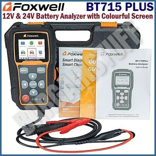 Foxwell BT715 Plus Battery Analyzer with Colorful Screen 12V & 24V Support Multi-Language