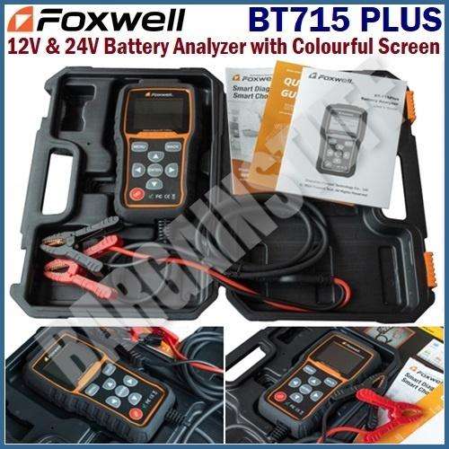 Foxwell BT715 Plus Battery Analyzer with Colorful Screen 12V & 24V Support Multi-Language