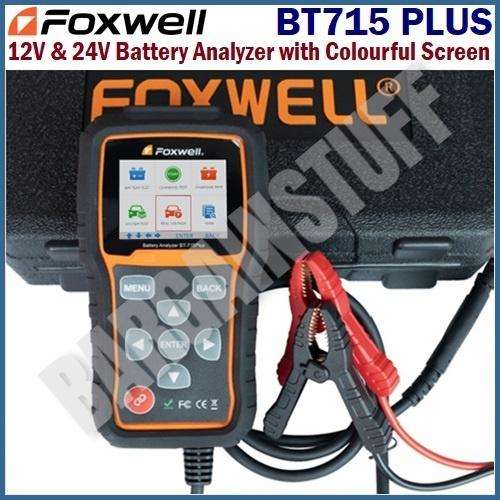 Foxwell BT715 Plus Battery Analyzer with Colorful Screen 12V & 24V Support Multi-Language
