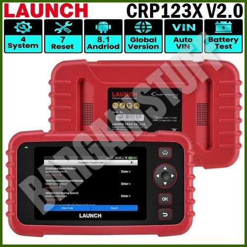Launch CRP123X V2.0 OBD2 4 System Scanner Engine, Transmission, ABS & Airbags With 7 Reset Functions