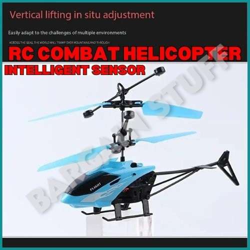 Remote Control Intelligent Infrared Sensor Helicopter, Fall-resistant Material Blue