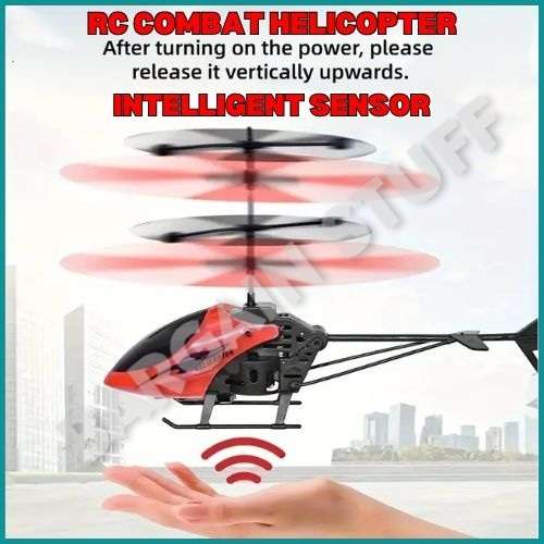 Remote Control Intelligent Infrared Sensor Helicopter, Fall-resistant Material Red