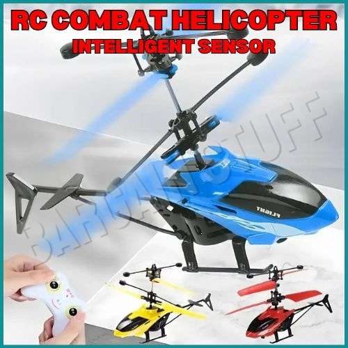 Remote Control Intelligent Infrared Sensor Helicopter, Fall-resistant Material Blue