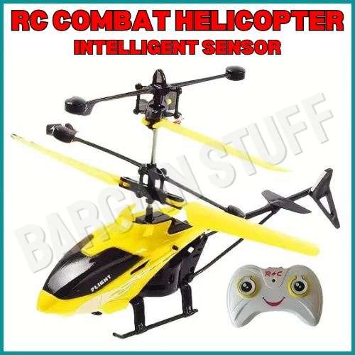 Remote Control Intelligent Infrared Sensor Helicopter, Fall-resistant Material Yellow