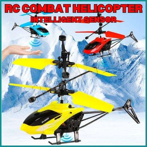Remote Control Intelligent Infrared Sensor Helicopter, Fall-resistant Material Yellow