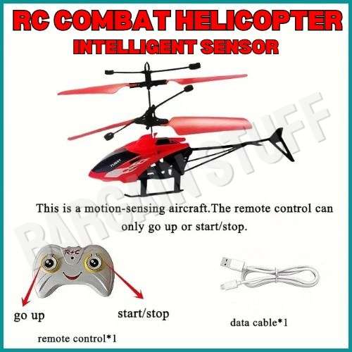 Remote Control Intelligent Infrared Sensor Helicopter, Fall-resistant Material Red
