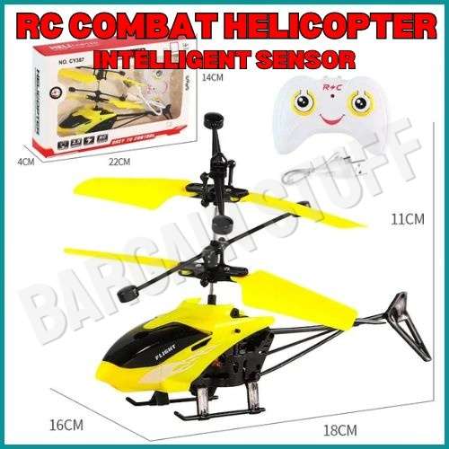 Remote Control Intelligent Infrared Sensor Helicopter, Fall-resistant Material Yellow