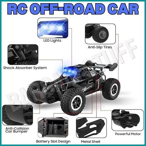 Remote Control Shuttle 2WD Off Road Drift Car 2.4G 20km/h High Speed Black