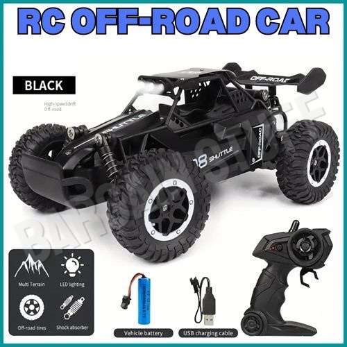 Remote Control Shuttle 2WD Off Road Drift Car 2.4G 20km/h High Speed Black