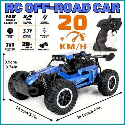 Remote Control Shuttle 2WD Off Road Drift Car 2.4G 20km/h High Speed Blue