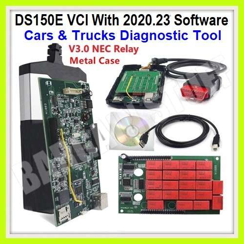 Delphi DS150E OBDII Bluetooth Diagnostic Tool with software 2020.23 & keygen Cars & Trucks.