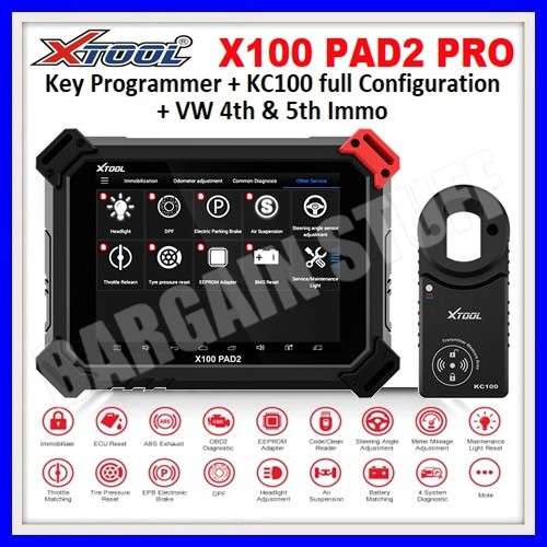Xtool X100 PAD 2 Pro Key Programming With KC100 & Special Functions Support VW 4/5 IMMO