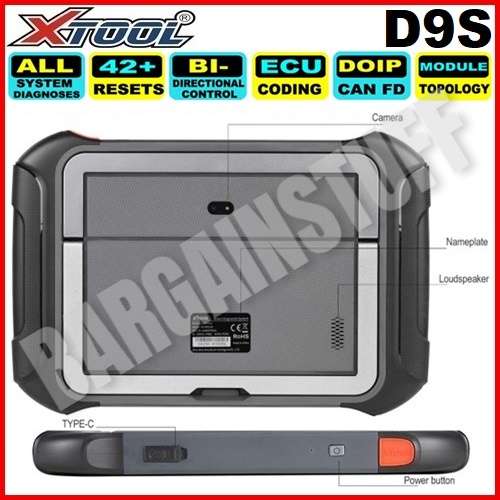 XTool D9S Automotive Professional Key Programmer & Diagnostic Tool with Bi-Directional, ECU Coding