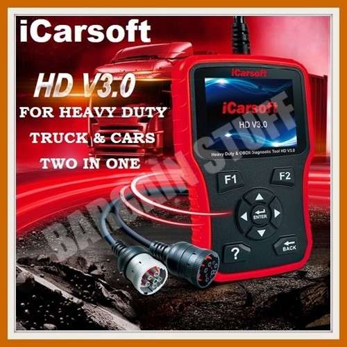 iCarsoft HD V3.0 2 in 1 for Heavy Duty Trucks & Cars Diagnostic Tool