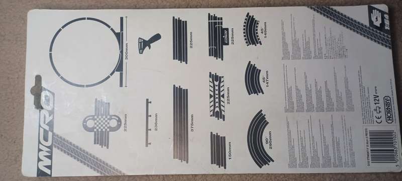 Micro Scalextric straight tracks 1/64 scale