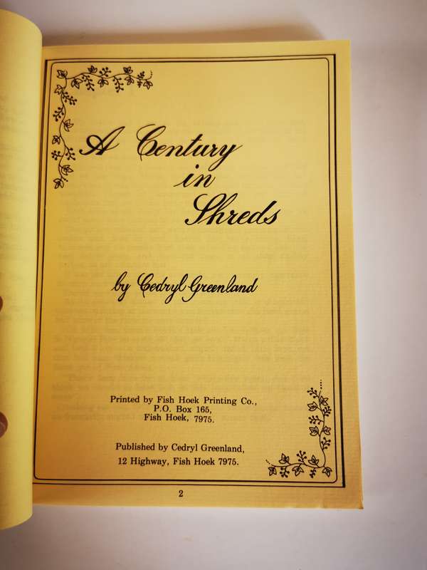 A Century in Shreds by Cedryl Greenland