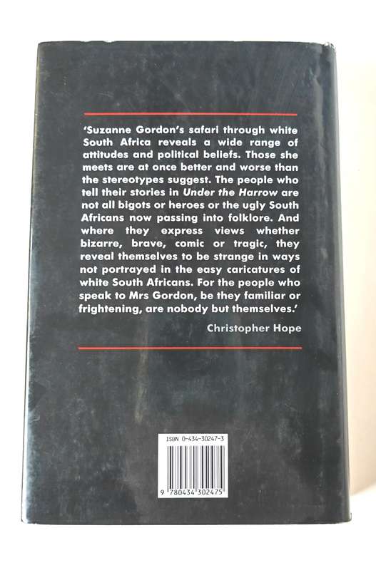 Under the Harrow: Lives of White South Africans Today by  Suzanne Gordon