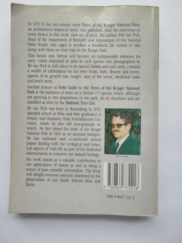 Field Guide to the Trees of The Kruger National Park by Piet van Wyk