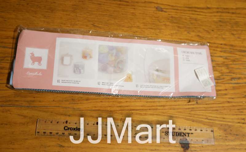 Cute animal shaped storage bag from mesh with loops suction cups