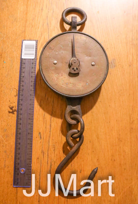 Vintage Salter's Brass Spring Balance Scale No 20 to Weigh 150 lb