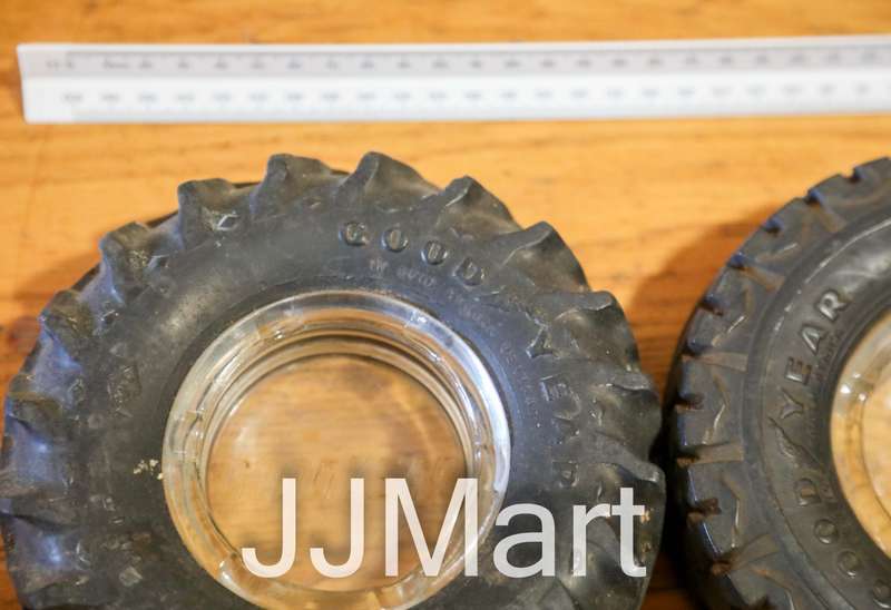 2 x Vintage Good Year "Tyre" Ashtrays