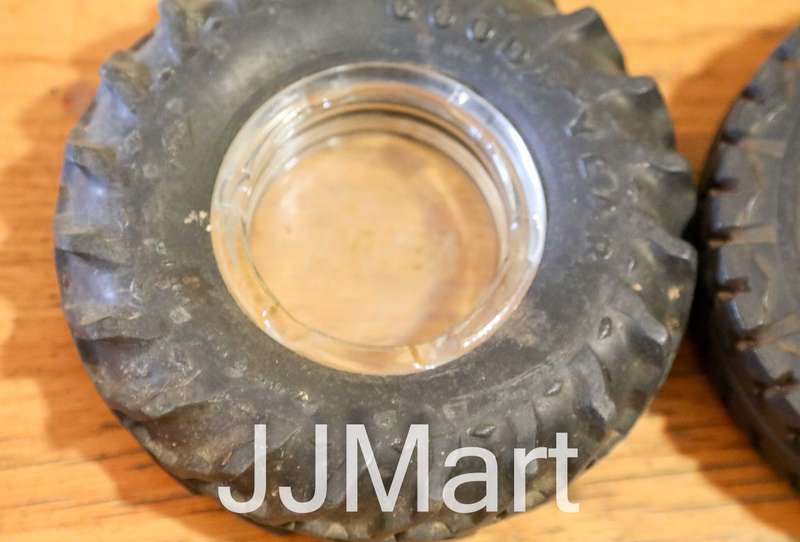 2 x Vintage Good Year "Tyre" Ashtrays