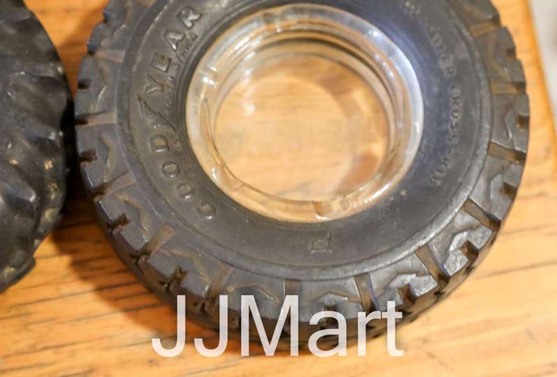 2 x Vintage Good Year "Tyre" Ashtrays