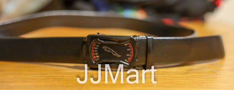 Men's Adjustable Jaguar PU Leather Belt and Buckle