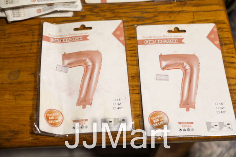 Foil balloon Rose Gold No 7 x 2