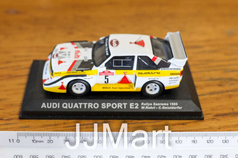 Audi Quattro Sport E2 Rallye Sanremo 1985 Die Cast 1:43 Scale Model Car -