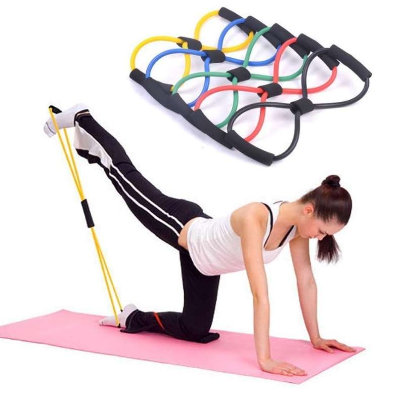 Resistance Bands, Exercise Fitness Cords - Black