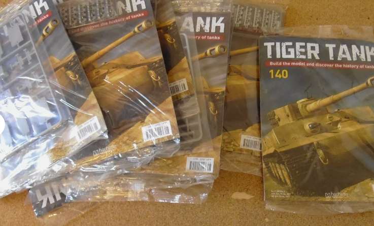 Hachette 1/16 Model Tiger Tank Magazine and parts complete Kit 1 to 140