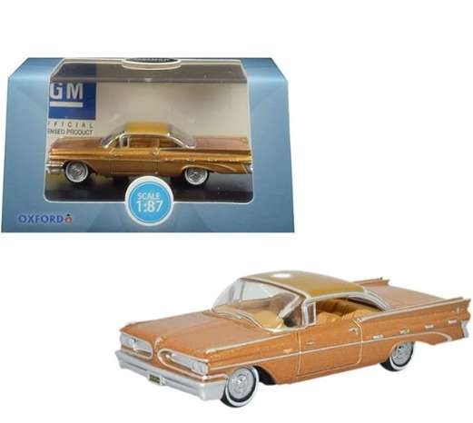 Oxford Diecast Pontiac Bonneville Coupe 1959 Canyon Copper Metallic (H/O Scale)
