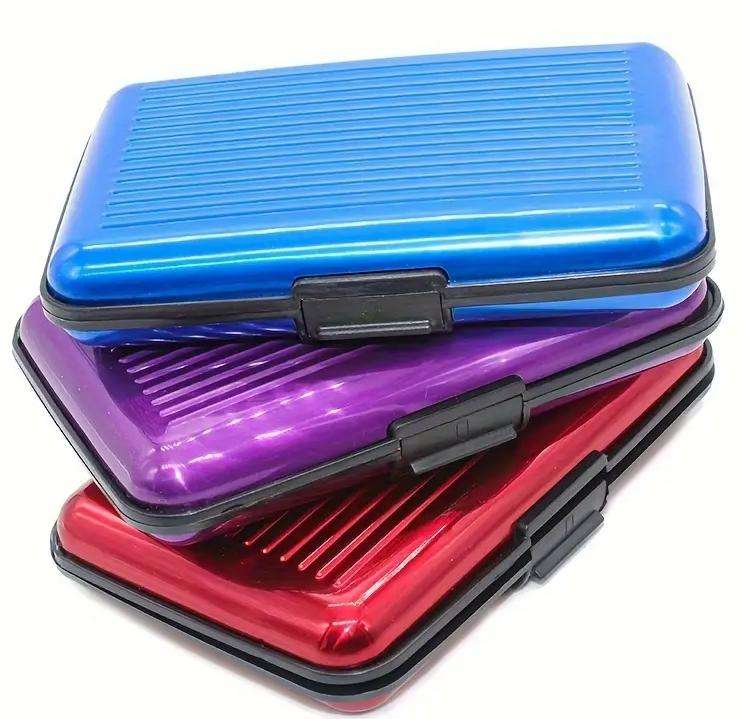 Men's New Shielded Aluminum Business Credit Card Holder, Anti-scan Hard Wallet (Bronze)