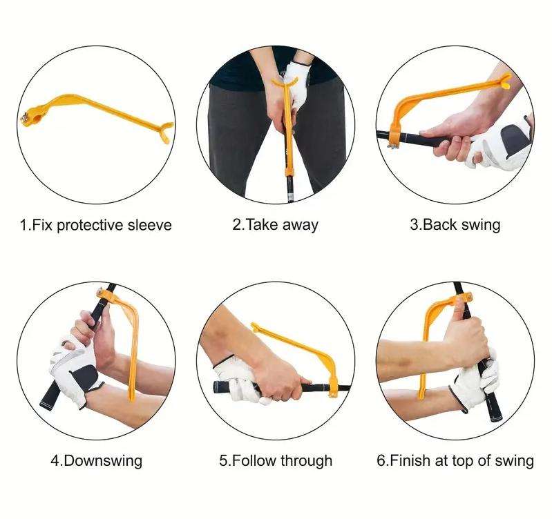 Golf Swing Trainer Aid - Portable PVC Wrist Posture Corrector for Consistent Swing