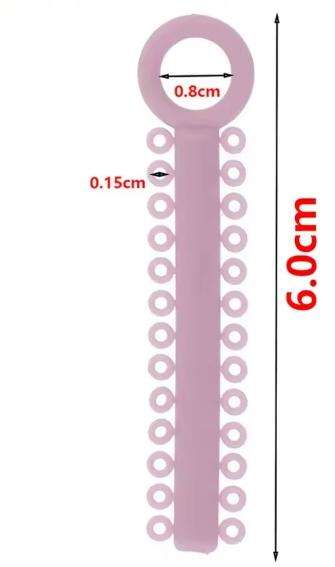 1040 Pcs Dental Orthodontic Ligature Elastic Ties Color 40 Sticks