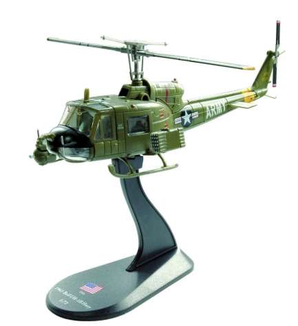 Amercom Helicopters of the World Bell UH-1B Iroquois (Huey - Heavy Hog) 128th AHC  Vi Diecast Model