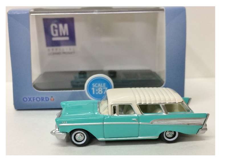 Oxford Diecast Oxford Diecast Chevy '57 Nomad - Surf Green/Ivory (H/O Scale)
