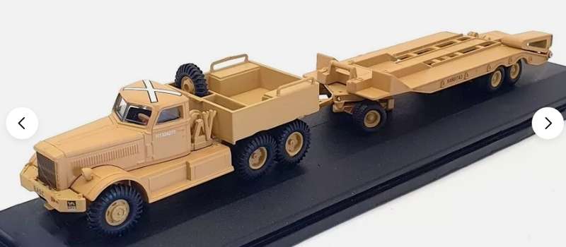 Oxford Diecast 76DT001 Diamond T980 Tank TRANSPORTER TRC Western Desert 1942 GHQ Cairo