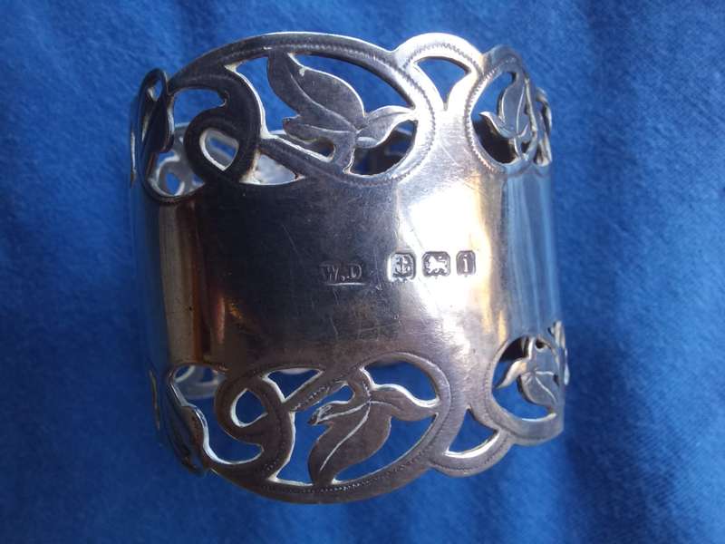 Sterling Silver Serviette Ring 24 gm Birmingham 1908 William Devenport
