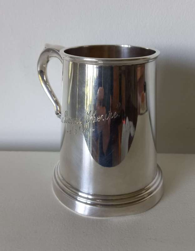 Magnificent Solid Sterling Silver 500 ml Tankard Viners 374 gm